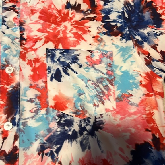 Crown & ivy cabana button front shirt. Medium. Like new. Super soft silky - Picture 2 of 3